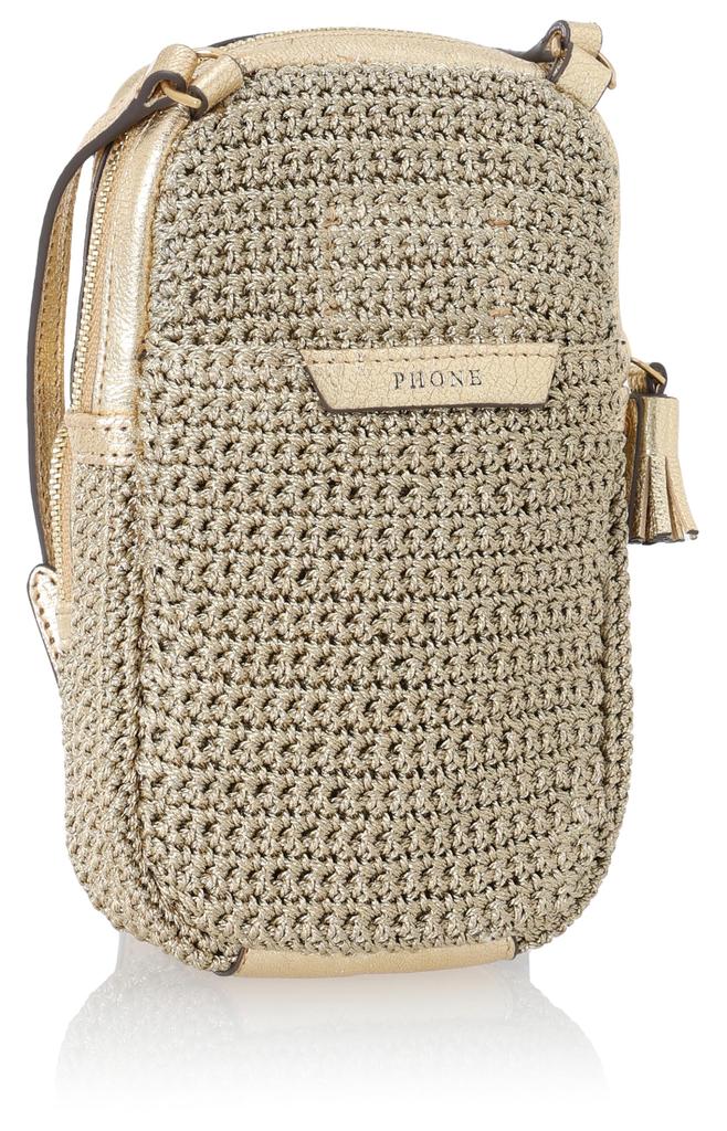 Shoulder Bag Essentials Cross Body in Metallic Lurex with Capra Gold [Anya Hindmarch] Women's [Item]