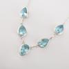 Sky Blue Topaz Gemstone Silver Necklace 925 Sterling Silver Handcrafted Pendant For Birthday RN-1-7