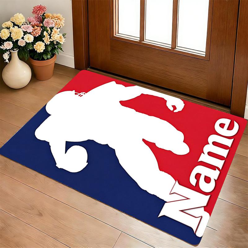 Custom Football Player Area Rug Living Room Nonslip Soft Carpet For Bedroom Game Playroom Sofa Office Home Decor Doormat Christmas Gift C10372