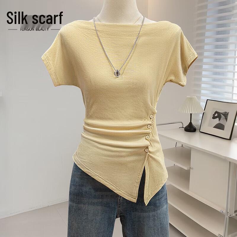 Women s Slim-Fit Boat Neck T-Shirt M
