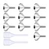 10 Pack Small Metal Funnel with 2 Pack Mini Pipette for Filling Small Mini Bottles or Containers,Atomizer,Perfume