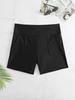 2026 Plus Size Sporty Casual Swimsuit with Pocketed Flat-Leg Shorts