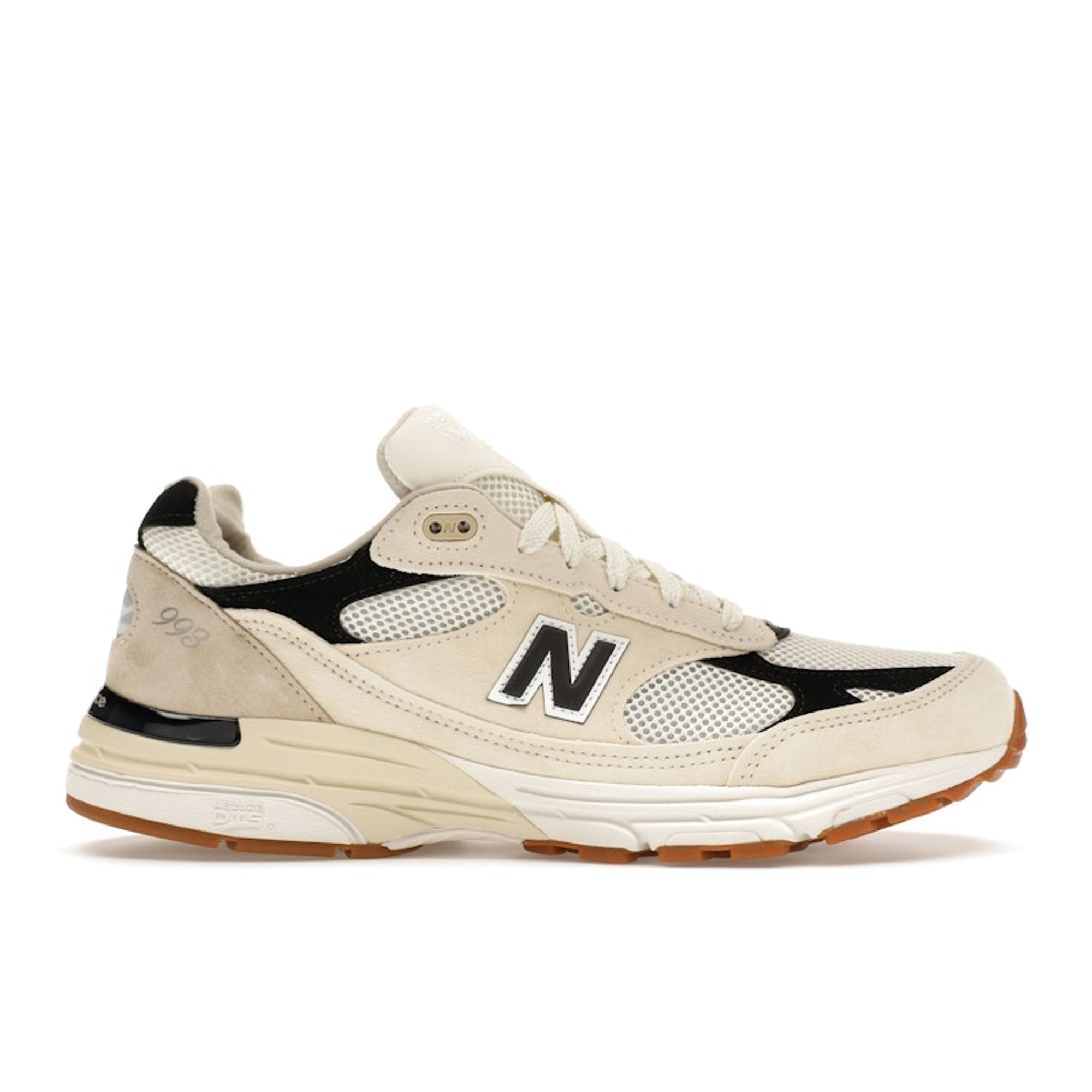 

New Balance Teddy Santis x 993 Сделано в США Морская соль Черный Мужские Кроссовки Кремовый U993WS 38.5