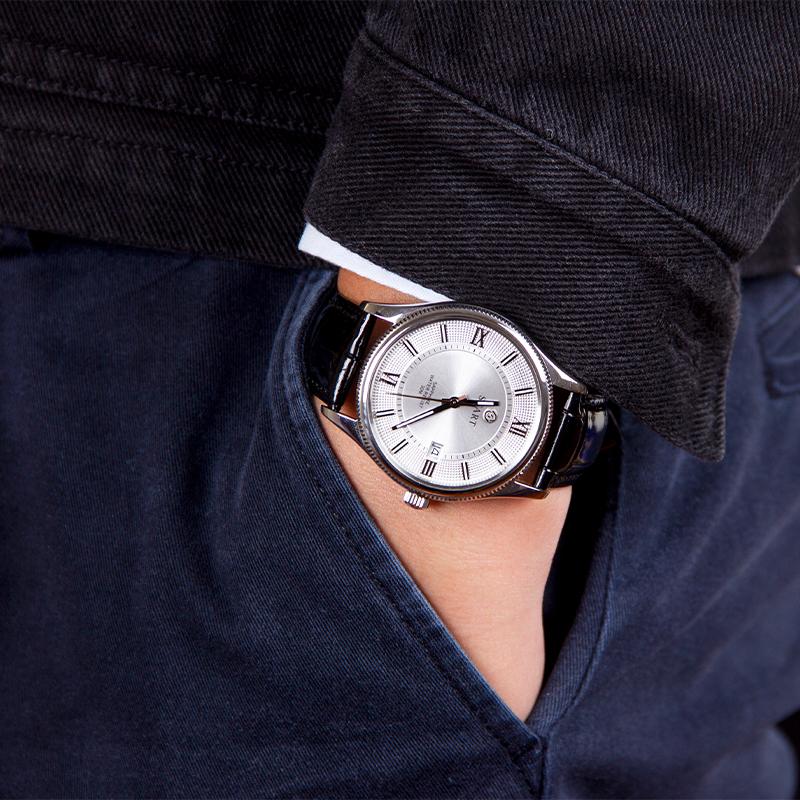 START-Fashionable Men's Watch Swiss Imported Movement Quartz Men's Watch Luminous Roman Dial Date Function