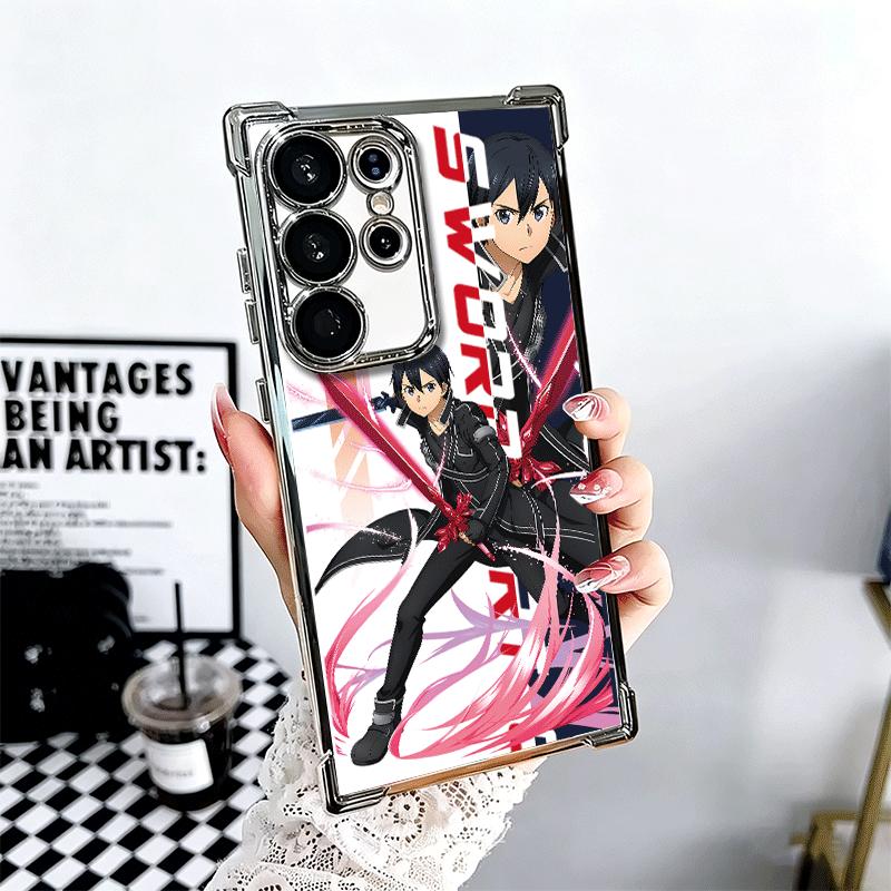 

Аниме Sword Art Online SAO Чехол для телефона с покрытием для Samsung Galaxy S24 S25 FE S26 Edge S23 Ultra S22 S21 Plus S20 Противоударный Airaba Samsung S24