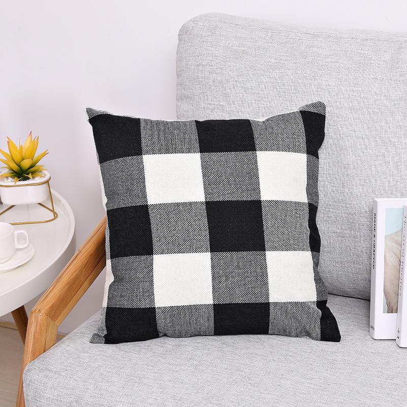 Linen Plaid Style Throw Pillow Cover - Hot-Selling Sofa Cushion Pillowcase