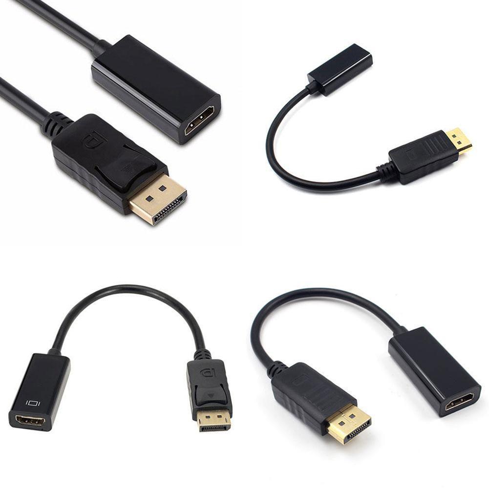 1080P DisplayPort To HDMI-Compatible Adapter Cable Male DP To Female HDMI-Compatible Video Audio Converter For PC Laptop