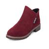 Autumn/Winter Women's Frosted Short Boots: British Martin Style, Fashionable Thick Heel, Trendy Cotton Boots