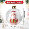 Giant Christmas Ball Santa Claus Outdoor Inflatables PVC Decorated Ball Xmas Blow Up Ball for Garden Christmas Holiday Decor