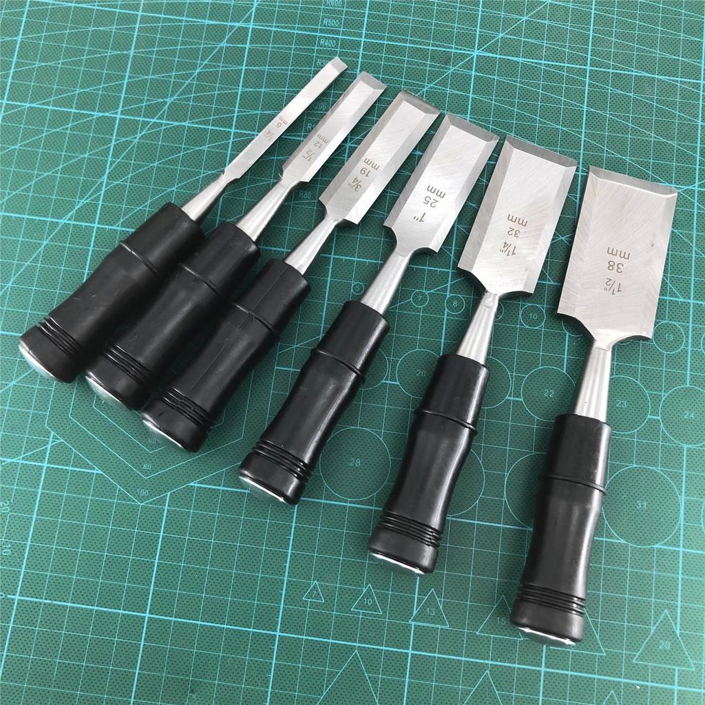 Beech Handle High Carbon Steel Woodworking Chisel Set - Flat & Semicircular