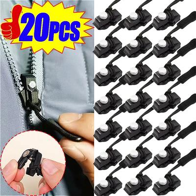 20pcs Universal Zipper Repair Kit Universal Instant Zipper Repair Replacement Sliding Teeth Rescue Zipper Head 3 Different Size