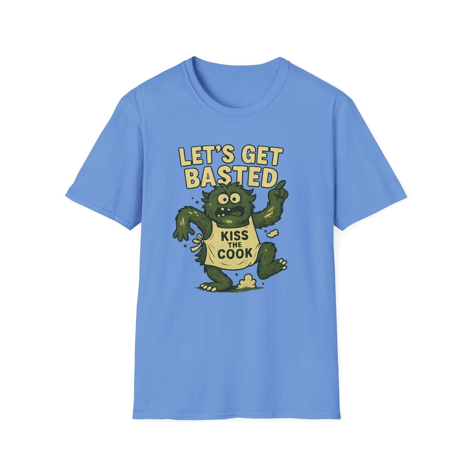 Unisex Softstyle T-Shirt Mens Womens Tees Top – Let’s Get Basted, Funny Thanksgiving Monster, Humor S