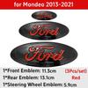 Metal Car Front Rear Steering Wheel Cover Badge Sticker for Ford Explorer Escape ST Kuga Mondeo Focus Edge Focus Taurus Equator