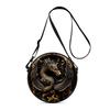 Dragon Print Round Shoulder Bag Casual Messenger Bag for Woman Best Gifts 2D Flat Casual Daily Crossbody Bag