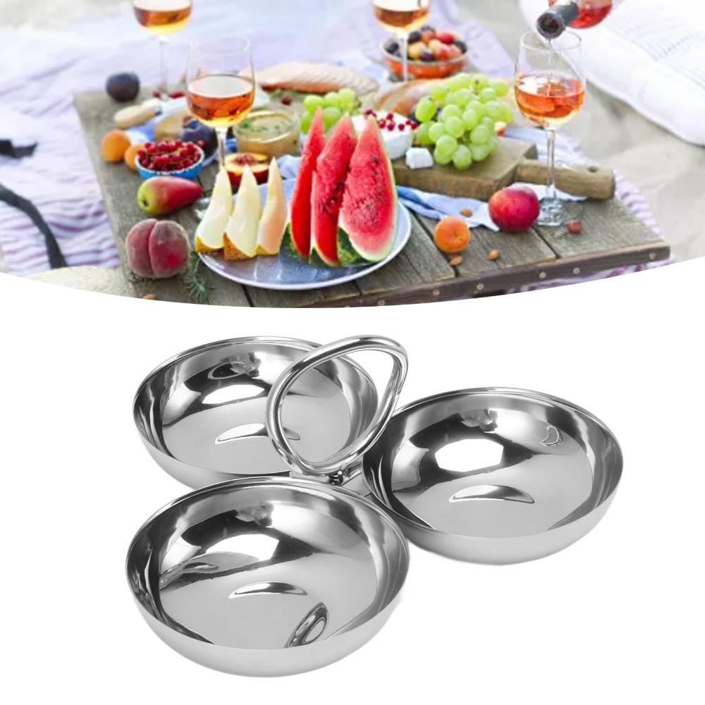 Thickened Dessert Bowl 304 Steel Fruit Bowl Easy To Clean Pudding Bowl  Party