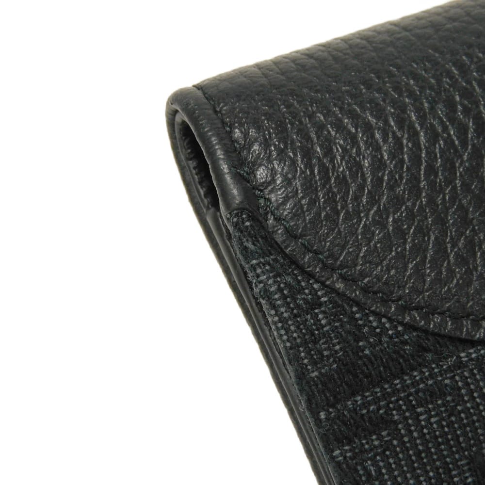 Used 10656 Saddle Vertical Card Holder 2ADCH169YKS_H03E 7946 Logo Metal Oblique Jacquard Black Men's from Japan