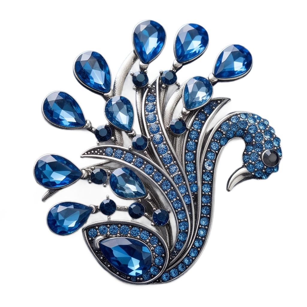 Elegant Peacock Brooch: Rhinestone Crystal Pin, Versatile Corsage Accessory for Coats and Suits