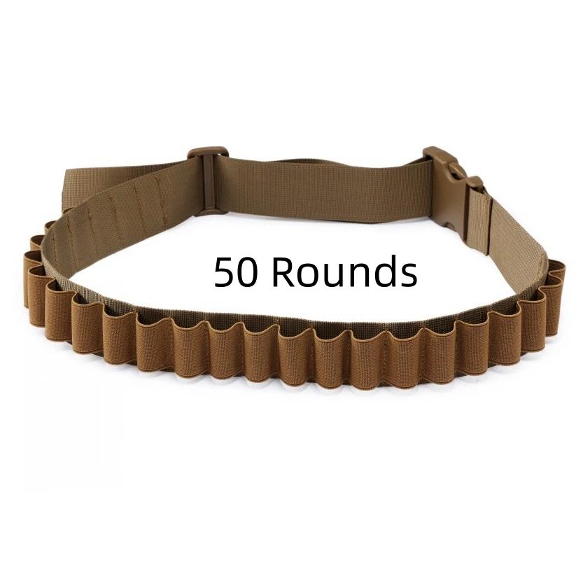 Tactical 27/30 Rounds Shotgun Bandolier Belt Adjustable Shotgun Shell Carrier Ammo Pouch Holder for 12 Gauge Hunting Accessories