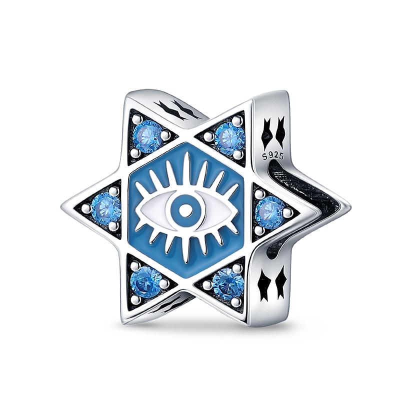 Newcopper Sparkling Zircon Devil'S Eye Horus' Eye Best Wishes Lucky Charms Beads Fit Pan Original Bracelets Diy Jewelry