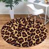 Wildly Stylish: Leopard Print Round StickerRound Non-Slip chair mat chair carpet for office Rugs for Office Decor Gift For Valentine's Day Mother's Da