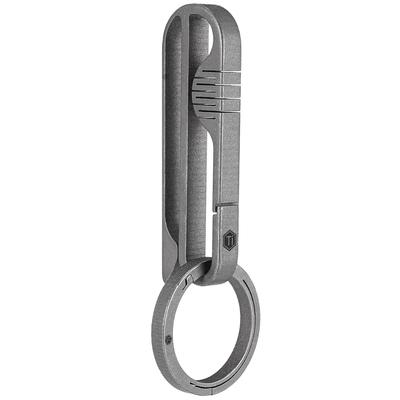 KeyUnity Men's KM20 Carabiner Keychain, Popular, Titanium Belt Clip, Lightweight and Stylish, Compatible with Pants, Belt Loops, and Includes Key Ring