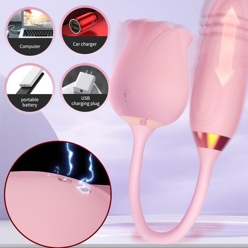 Female Flower Non Flower Vibrating Rose Egg Vibrator Adult Sex Toy Sucking Massage Sex Toy