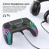 Bluetooth Wireless Controller Dual Vibration Gamepad Gaming Console Controller for PS4 Controller Joystick Luminous Handle(White)