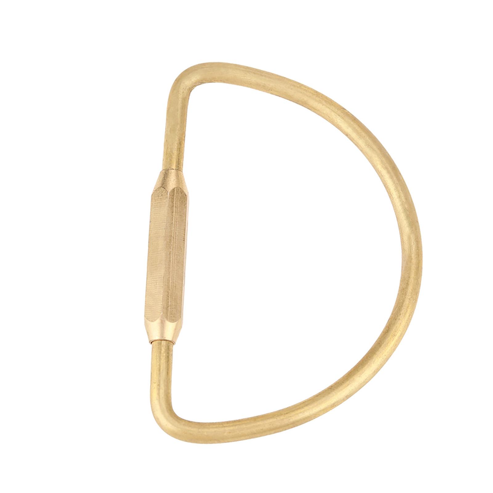 

Brass Screw Lock Carabiner Clip Hook Keychain Key Ring DIY Gift D-shaped