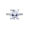 Bright Super Flash Rectangular Ring Elegant Simulation Diamond Ring Exquisite Women'S Wedding Diamond Ring Jewelry