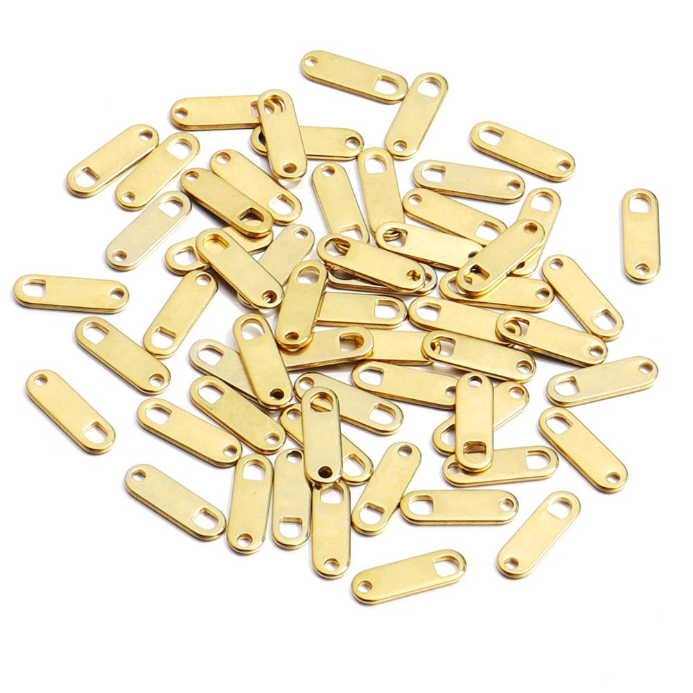 20pcs Stainless Steel Extend Tail Chain Charms Tag Gold Steel Color Multi-style Pendant for DIY Necklace Bracelet Jewelry Making