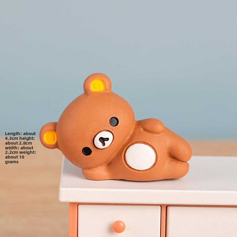 Newly Launched Super Cute and Easy-to-hold Bear Resin Figurine Creative Handicraft, Cute Pellet Tableware, Vehicle-mounted Tableware