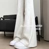 Gray Slightly Pulled Pants Women's New Spring and Autumn High-waisted Thin Horseshoe Pants Small Casual Drape Sweatpants