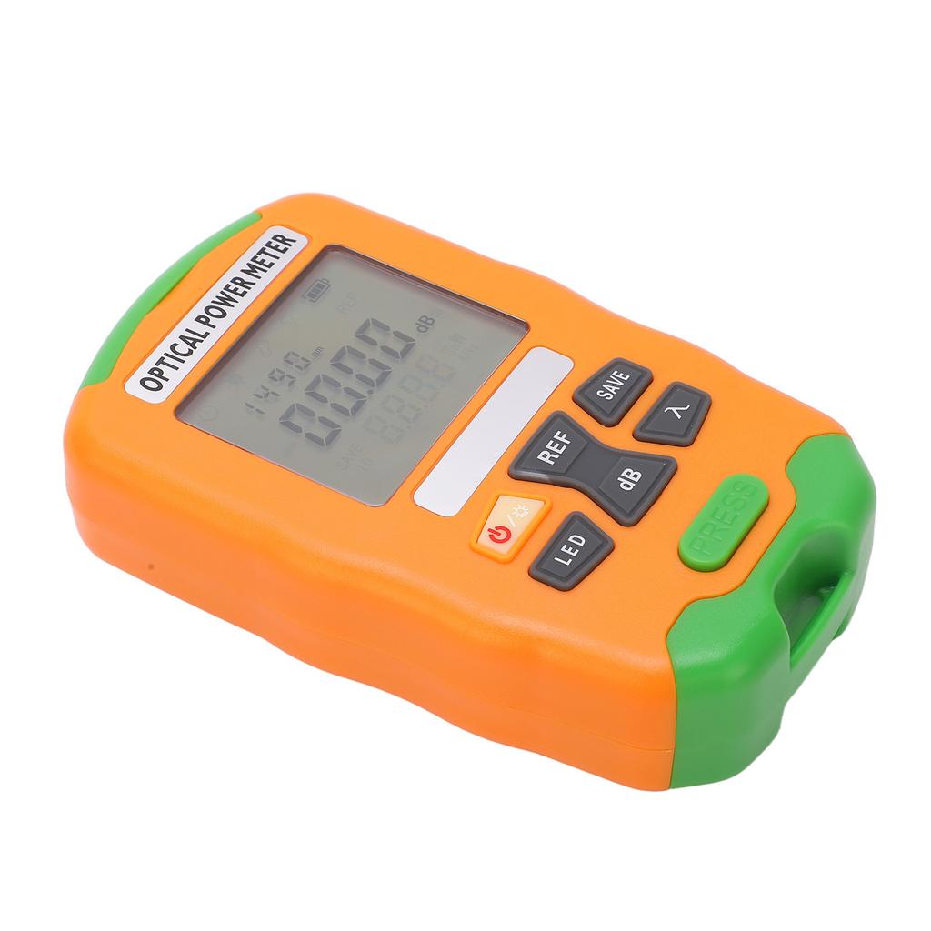 Orange Mini Fiber Optic Power Meter Fast Accurate Sensitive Robust Small Optical Fiber Tester ?70