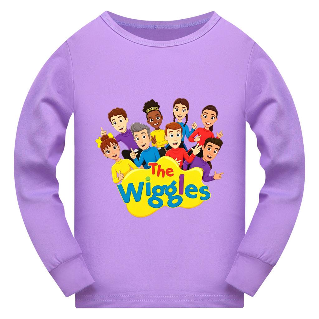 5746 Kid Boys Girls the wiggles Printed Long Sleeves T-Shirt 110cm фиолетовый