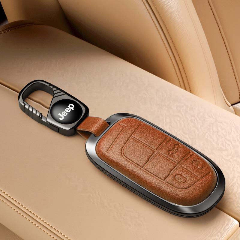 Jeep Key Cover Compatible with Compass, Cherokee, Commander, Grand Cherokee Key Shell