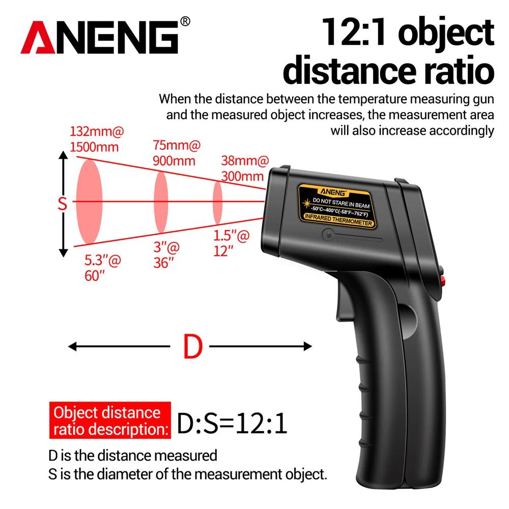 Digital Infrared Thermometer TH201 High Sensitivity Backlight Screen Laser Positioning  with High and Low Temperature Range Tools with Digital Display