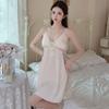 Ice Silk Summer New Nightgown Female Sexy Pure Desire Sweet Princess Style Thin Suspender Pajamas Summer Loungewear