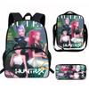 Elementary School Cartoon Backpack And Peripheral Backpack Three Piece Set