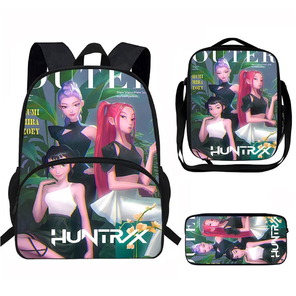 Elementary School Cartoon Backpack And Peripheral Backpack Three Piece Set