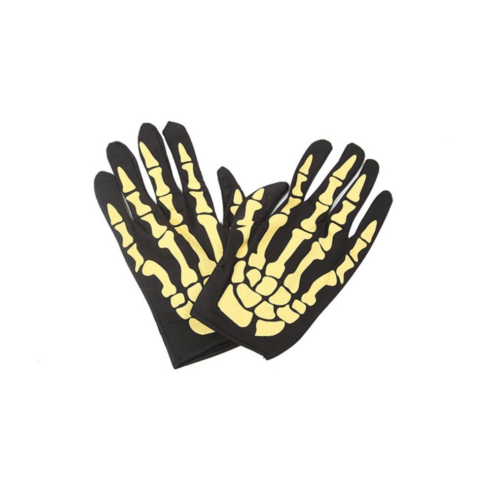 European and American Punk Skeleton Claws Joints Bone Festival Men and Women Halloween Carnival Supplies Show Short Ghost Gloves