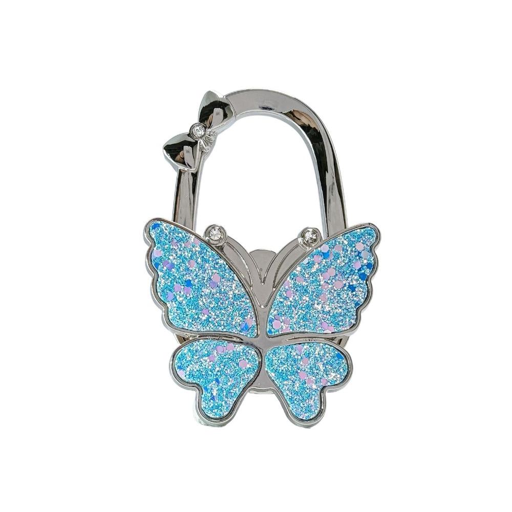 Fashion Butterfly Handbag Hook for Women Foldable Portable Purse Hook Creative Durable Bag Hanger for Table