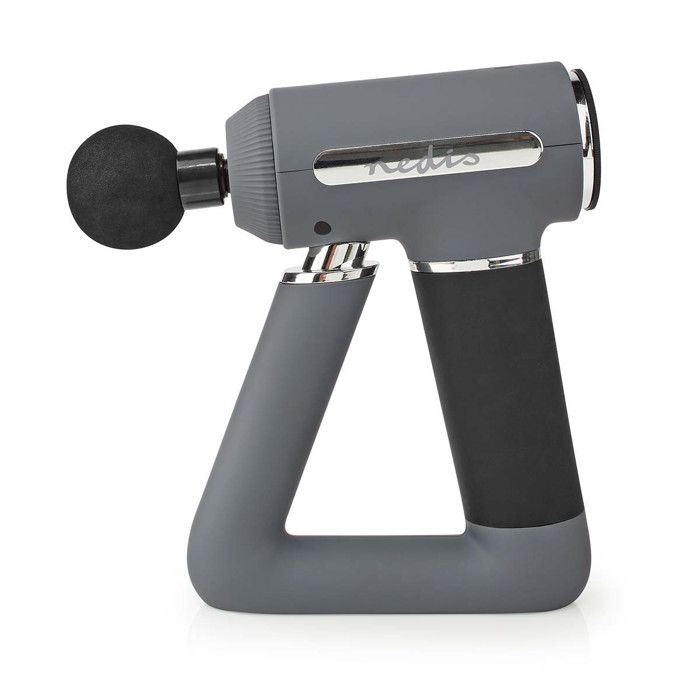 NEDIS Pistolet de Massage Sportif 6 Modes de Massage Gris