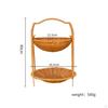 TwoTier Fruit Basket Tall Handle 2Tier Brown Table Organizer