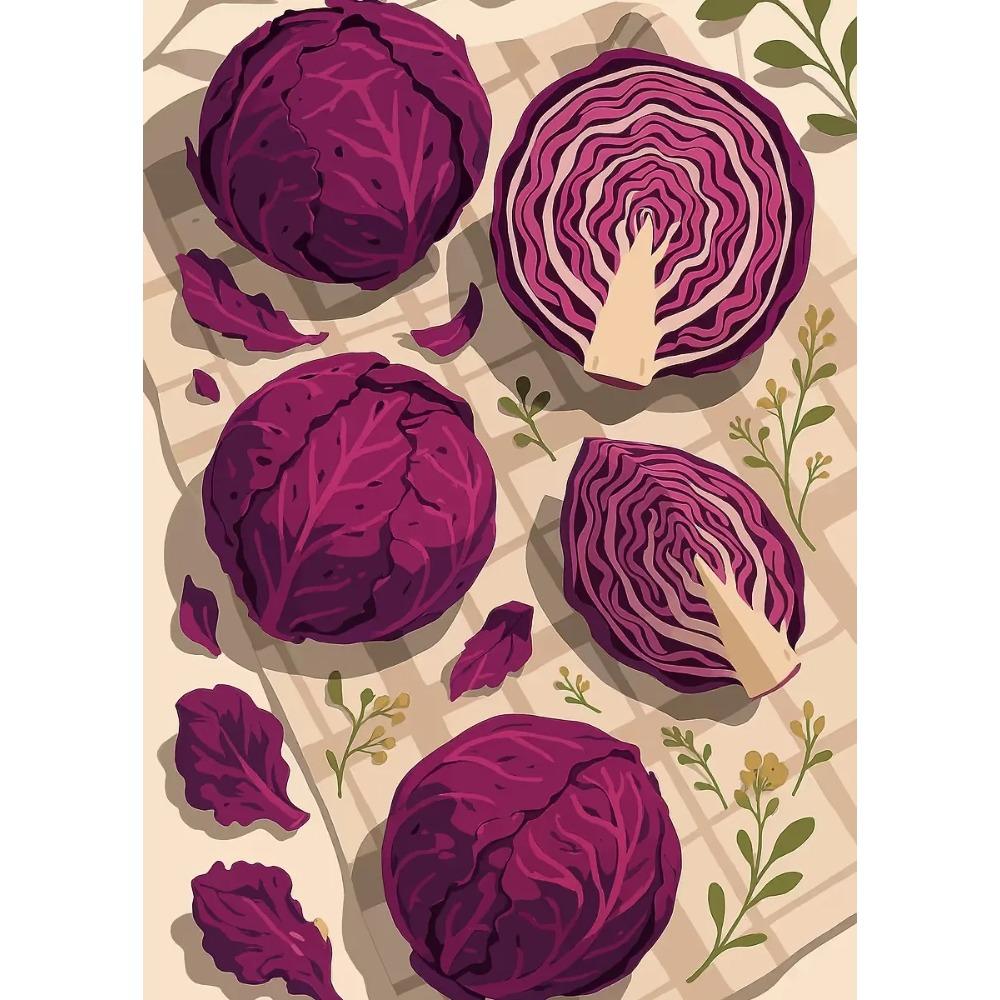 Tablescape Vegetables Posters Eggplants Carrot Corn Celeriac Prints Canvas Painting Wall Art Pictures Home Living Room Decor