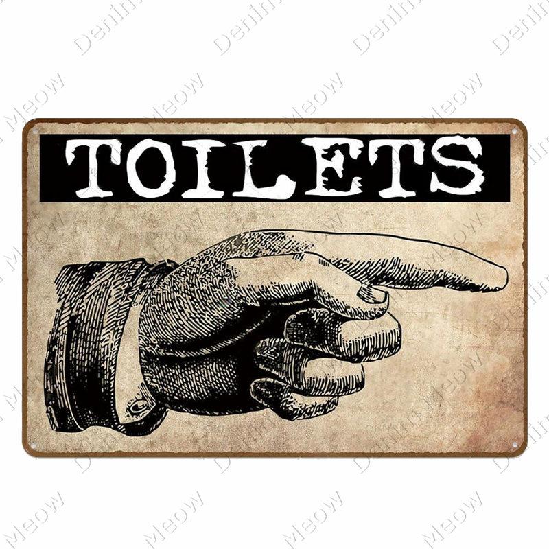 Keine Ablagerungen Vintage Metallblechschilder, Toilettenschilder, Retro Plakette, Lustiges Wortkunst-Poster, Bar, Café, Wanddekoration, Damen Herren