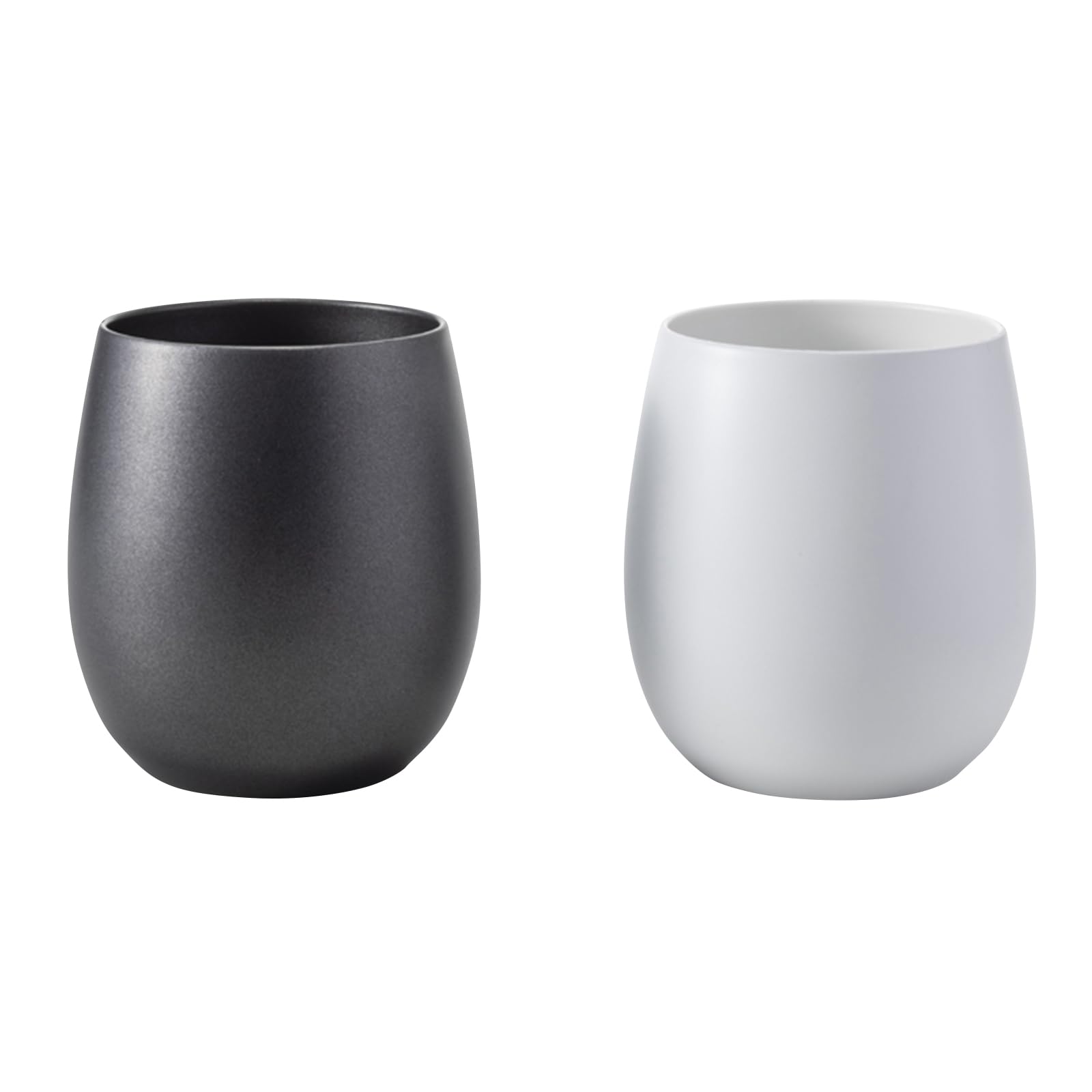 

Tumbler Cups, Vacuum-Sealed, Stainless Steel (Ceramic Coating), Approx. 250ml, Pair Set, Ceramic Coat, Black & White, Gift, CC-6006AT
