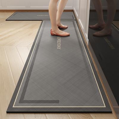 Kuchyňská podložka na podlahu Protiskluzový Koberec odolný proti oleji Pvc Kůže Vodotěsné Podložky pod nohy Dlouhý pruhovaný koberec Moderní styl Domácí dekorace Koberce