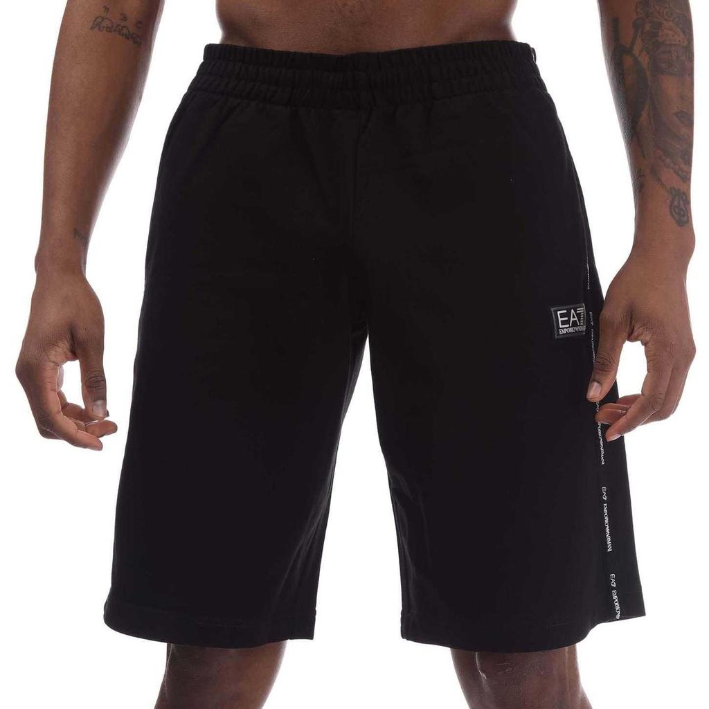 Emporio Armani Mens Logo Branded Tape Shorts