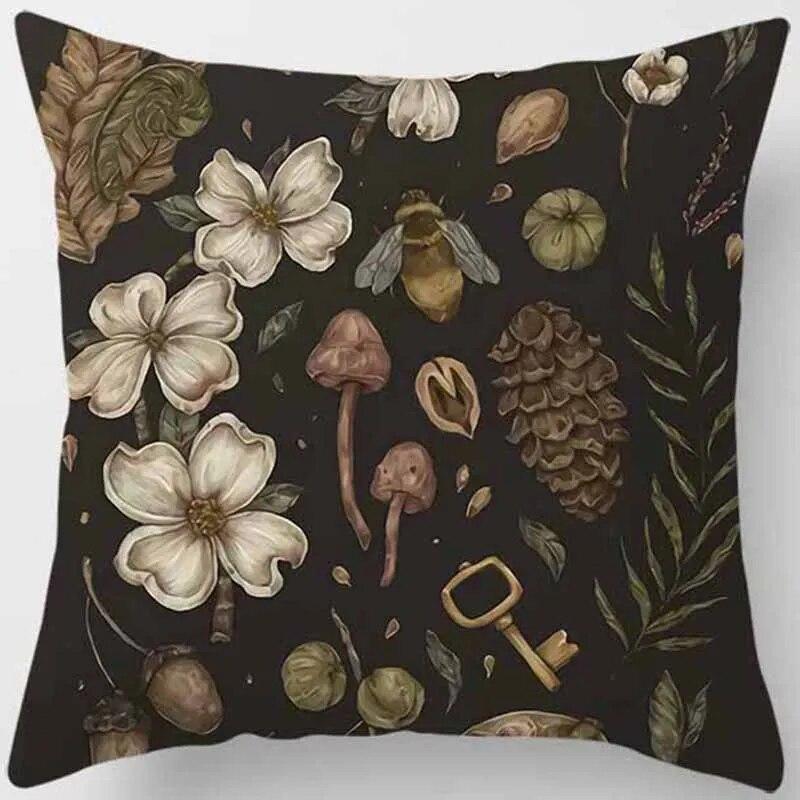 Animal and Plant Cartoon SeriesCushion CoverSofa Office PillowcasePeach Blossom OrnamentRainbow PillowcaseHome Decorations