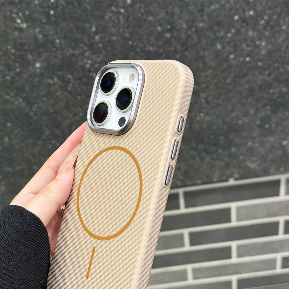 Luxury Matte Carbon Fiber Pattern Magnetic For Magsafe Case For iPhone 14 15 16 Pro Max Wireless Charging Shockproof Hard Cover